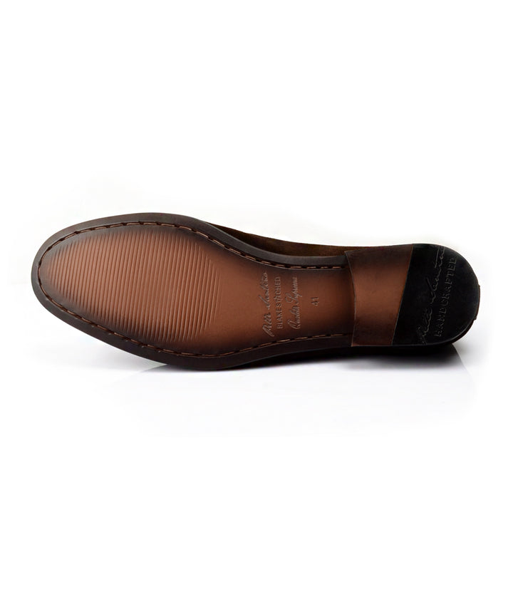 Pelle Santino - Brown Milled Single Monk Loafers - Ultra-Flex