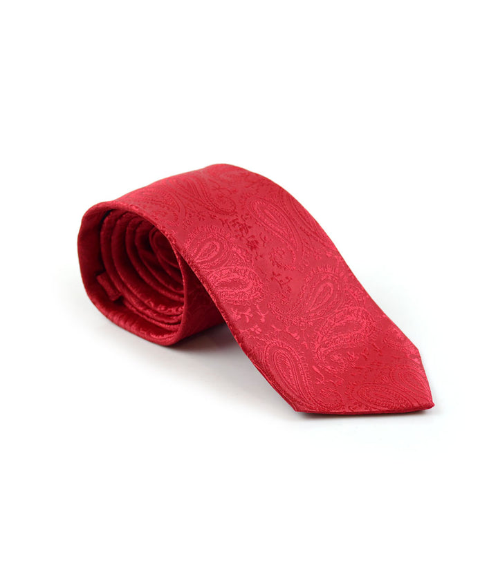 the dapper man - Red Paisley Neck Tie