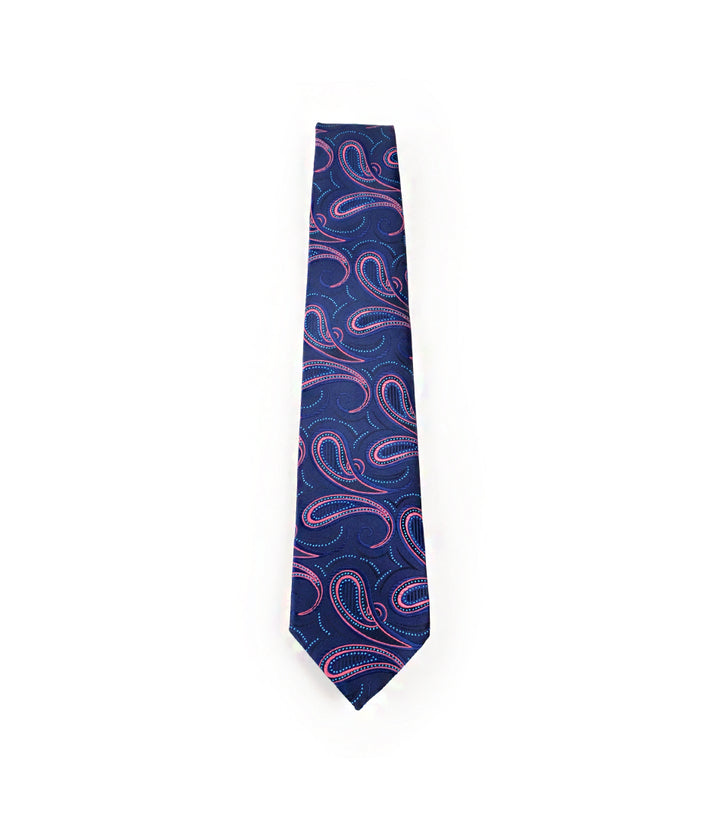 Blue & Pink Paisley Neck Tie
