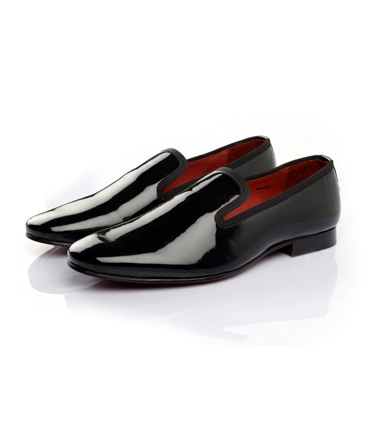 The dapper man - pelle Santino - Full Patent Loafer Dress Shoe