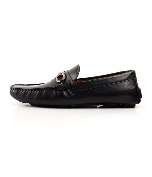 Pelle Santino - Bit Driving Loafer - Black - best Driving shoes india