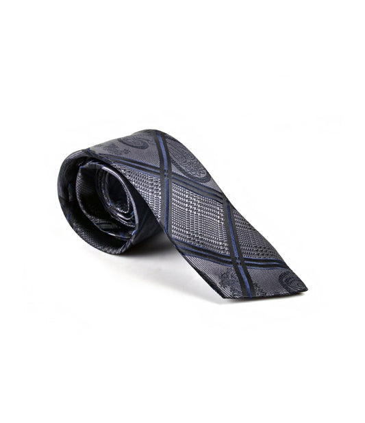 Blue & grey Paisley Neck Tie