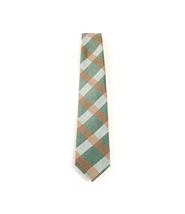 Mystic green chequered Neck Tie