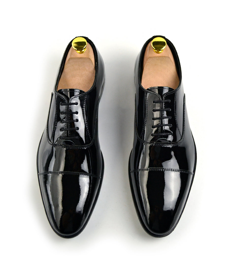 Buy Black Patent Leather Formal Shoes For Men by Nidhi Bhandari Online at  Aza Fashions.