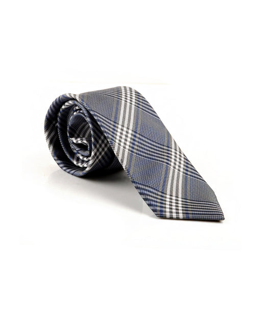 The dapper man -Vintage Blue Plaid Neck Tie