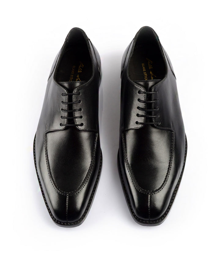 Split Toe Derby Black - Best hand-made leather derby in India