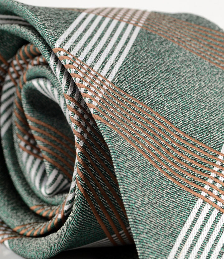 Mystic green chequered Neck Tie