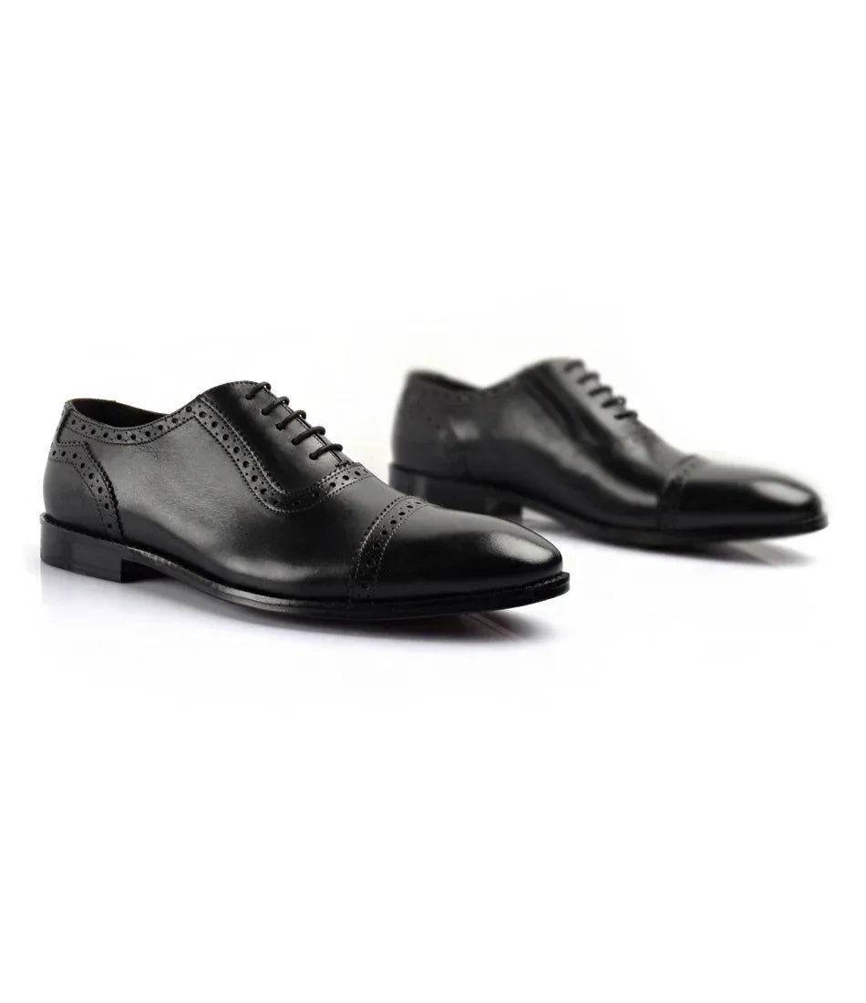 Adelaide Oxfords - Black - Pelle Santino - Best handmade blake stitched ... - Hand-Stitched Black Oxfords With Heritage-Inspired Detailing