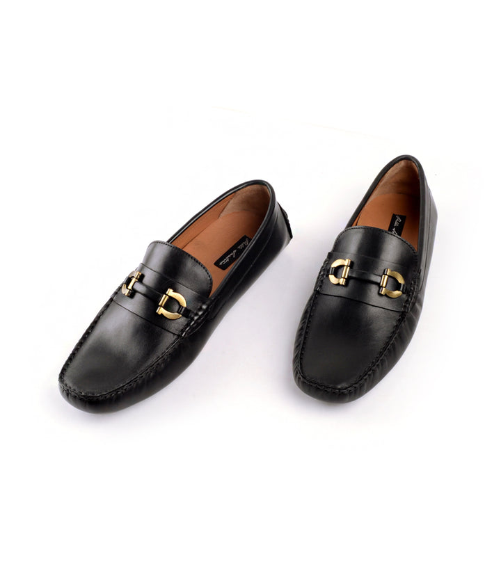 Pelle Santino - Bit Driving Loafer - Black - best Driving shoes india