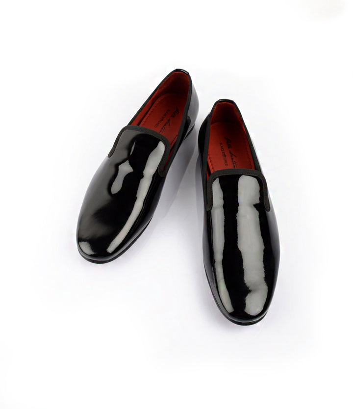 The dapper man - pelle Santino - Full Patent Loafer Dress Shoe