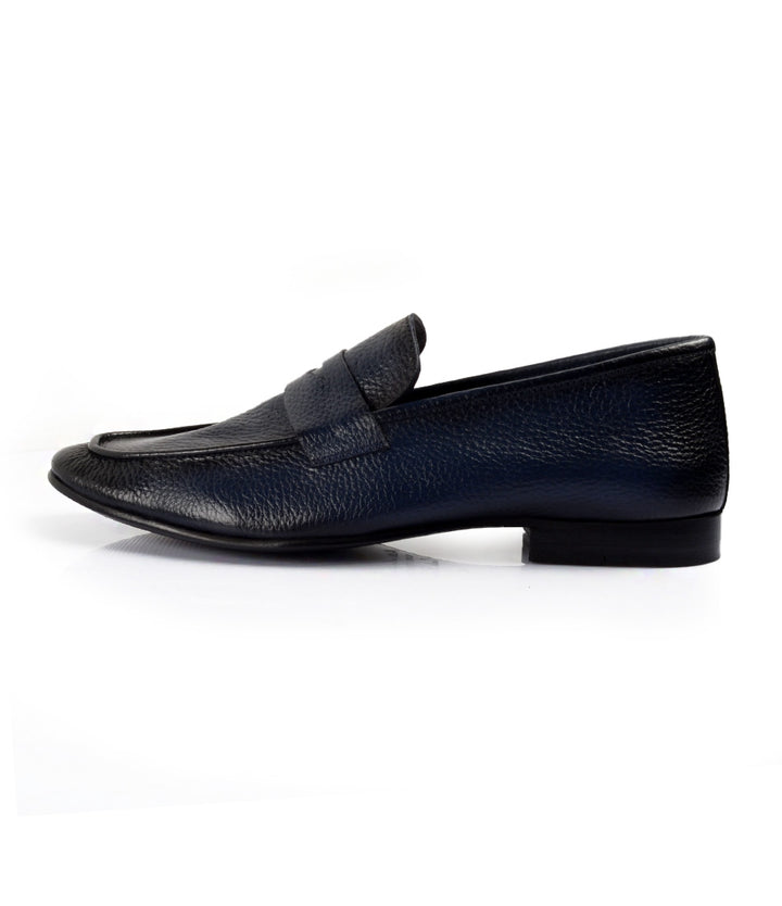 Pelle Santino - Blue Milled Penny Loafers - Ultra-Flex