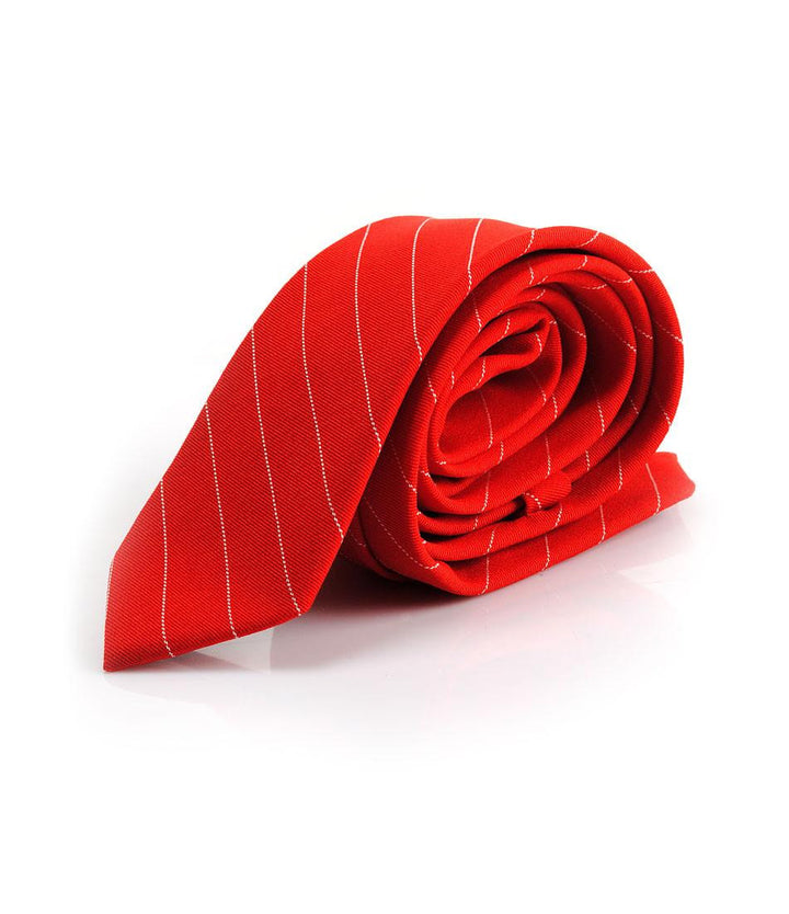 Red & White Stripes Neck Tie - The Dapper Man