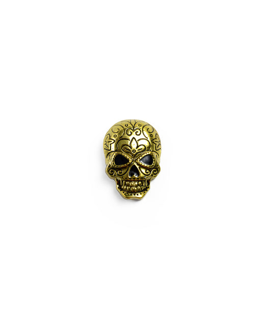 The dapper man -Gold Skull Brooch (Big)