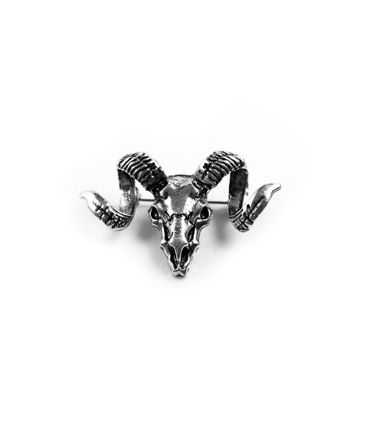 the dapper man - Goat Skull Brooch
