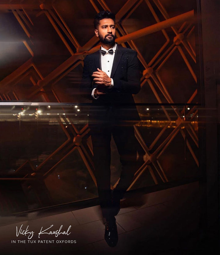 Vicky Kaushal in the Tux Patent Oxfords by Pelle Santino
