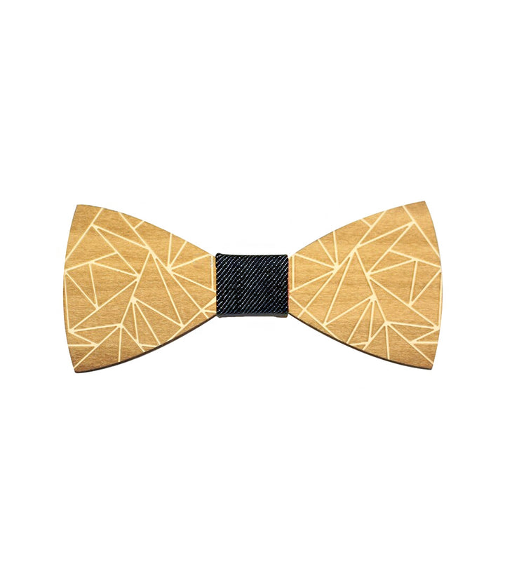 Wooden Geometric Bow Tie - The Dapper Man