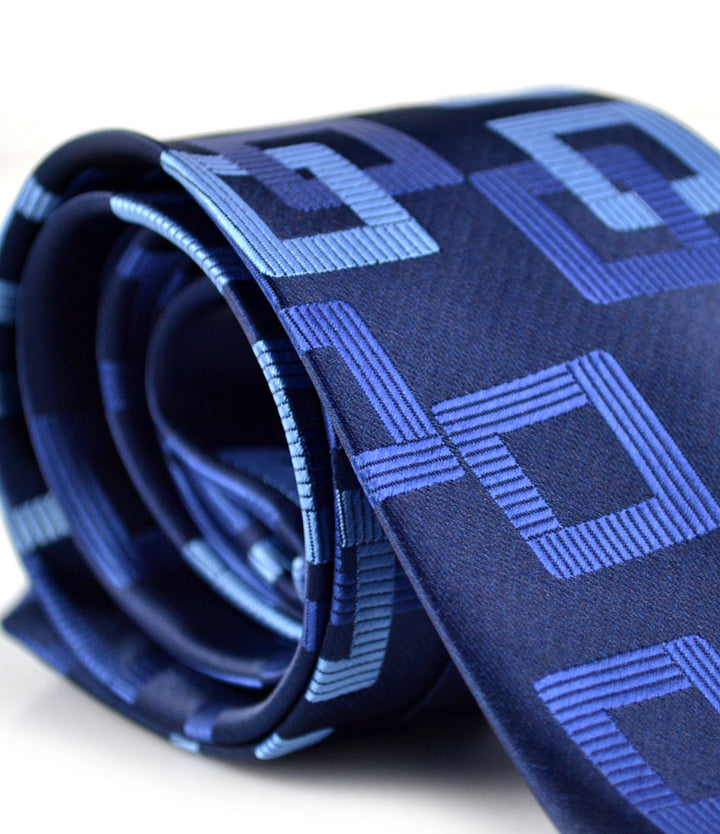 Blue Toned Box Pattern Neck Tie - The Dapper Man