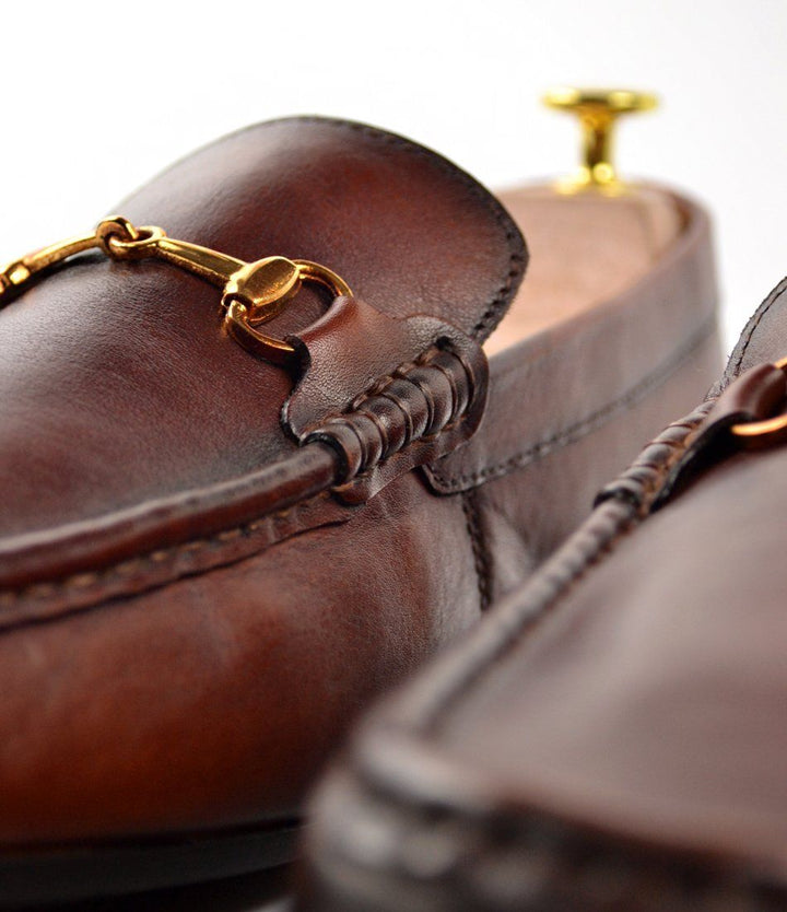 Leather Bit Loafers - Cognac - The Dapper Man