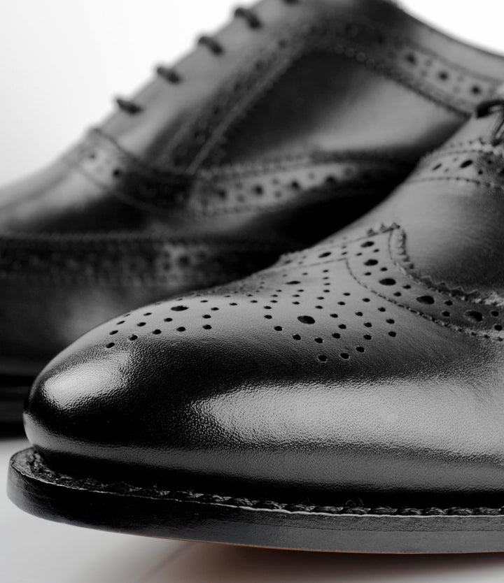 Pelle Santino - Goodyear Welted - Full Brogue Oxfords - Black