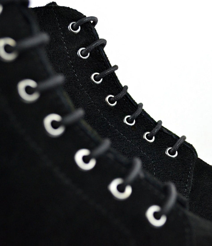 Black Suede Lace-up Boot - The Dapper Man