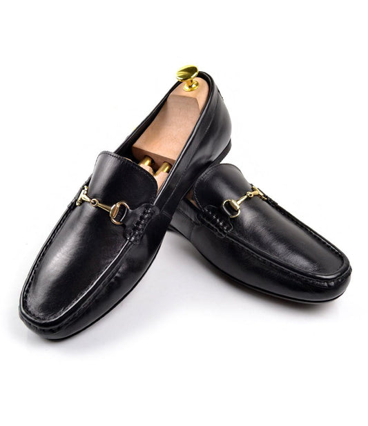 Leather Bit Loafers - Black - The Dapper Man