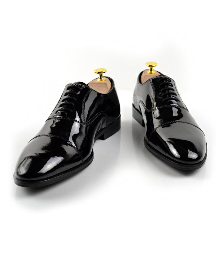 Black patent leather shoes