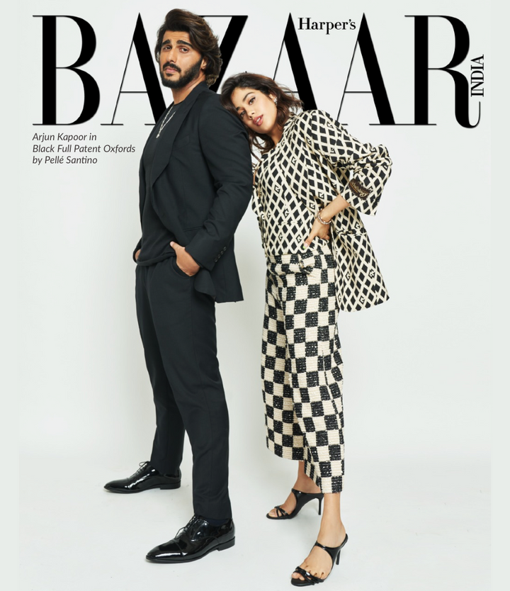 Arjun Kapoor for Haprer's Bazaar Magazine - pelle Santino full patent oxfords