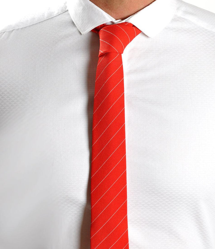 Red & White Stripes Neck Tie - The Dapper Man