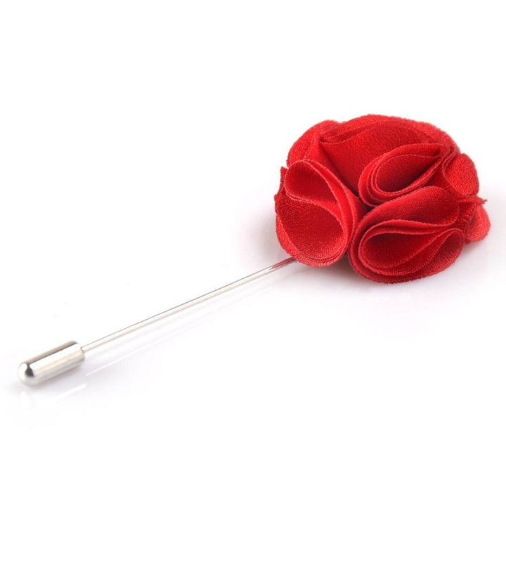 Rosso Corsa Edgar Flower Lapel Pin - Small - The Dapper Man