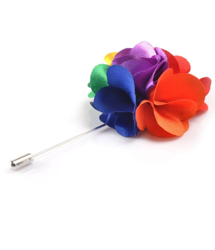 Multi-Color Petals Flower Lapel Pin - Big - The Dapper Man