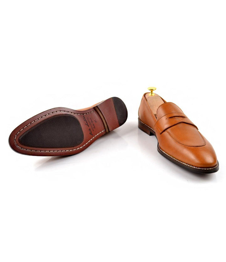 Tan Penny Loafers - The Dapper Man