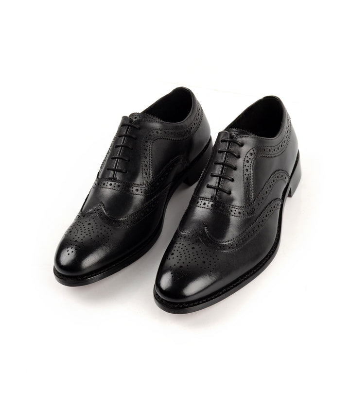 Pelle Santino - Goodyear Welted - Full Brogue Oxfords - Black