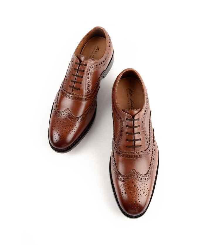 Pelle Santino - Goodyear Welted - Full Brogue Oxfords - Cognac