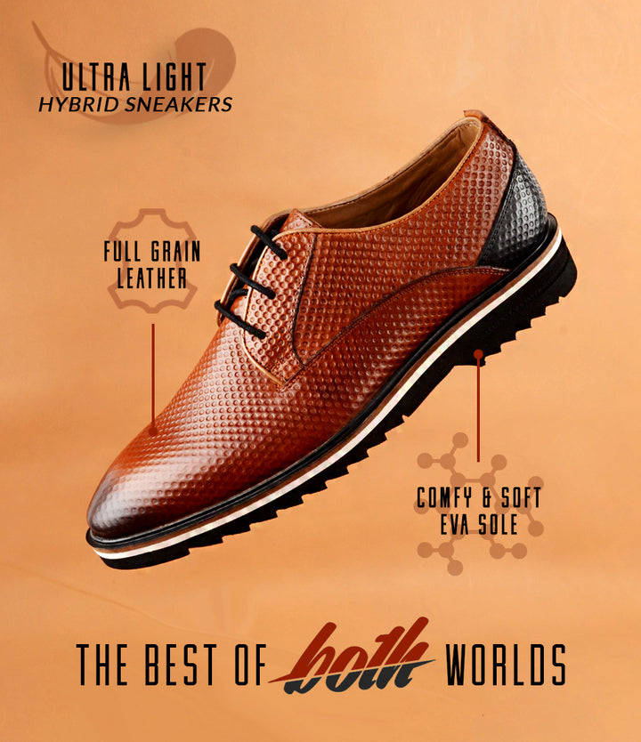 Pelle Santino - Ultra Light - Hybrid Sneakers - Cognac